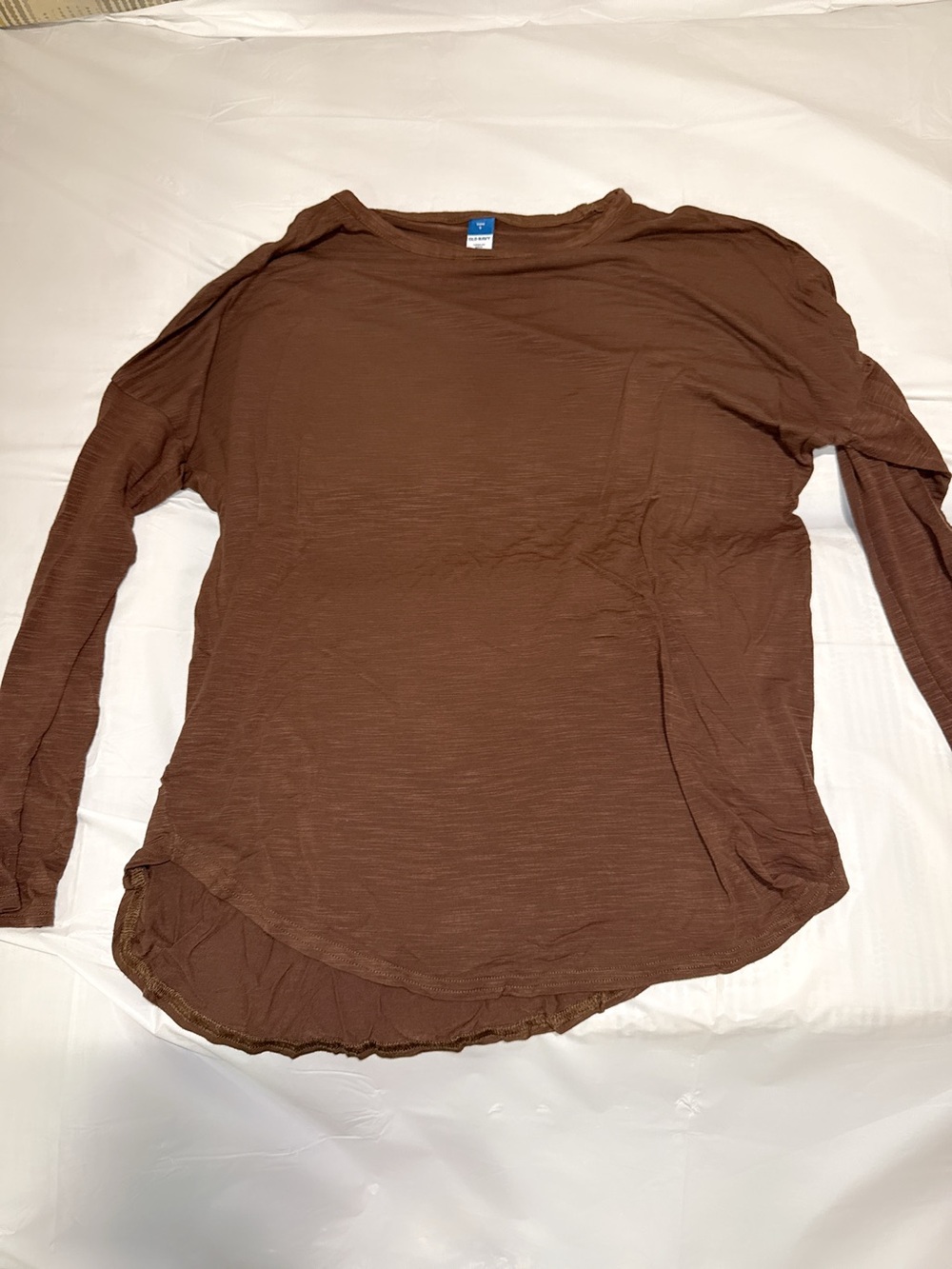 Old Navy Luxe Brown Long Sleeve Tunic Top